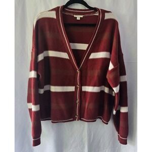 Cato Striped Sweater Caridigan Womens 18/20W Academia Autumnal Preppy Y2K
